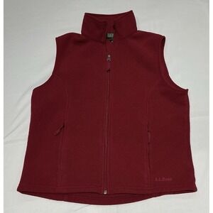 LL Bean Fleece Vest Womens Large Pink Outdoors Casual Hiking Outdoors